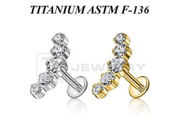 Лабрет из титана Ti Metal диона