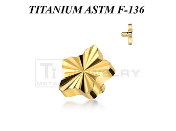 Накрутка из титана Ti Metal фактурная звезда