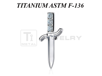 Накрутка из титана Ti Metal кинжал