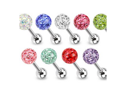 Штанга для языка Crystal ball