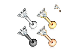 Лабрет с треугольным стразом Лабрет с треугольным стразом