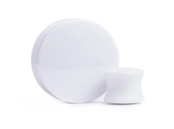 Плаги из белого акрила