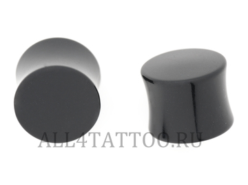 Плаги из черного акрила