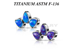 Накрутка из титана Ti Metal опаловые лепестки