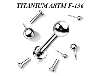 Лабрет из титана Ti Metal безрезьбовой