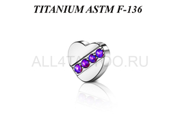 Накрутка из титана Ti Metal с сетом опалов